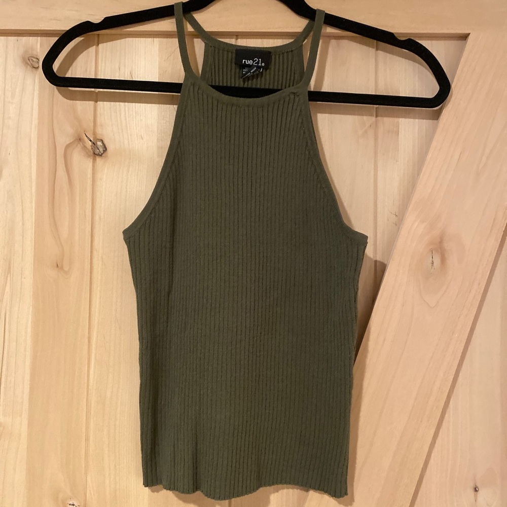 RUE 21 Olive, Ribbed Tank